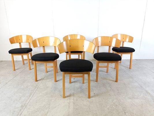 Vintage Ikea Dining Chairs by Niels Gammelgaard, 1990s, Set of 6-IRH-1781408