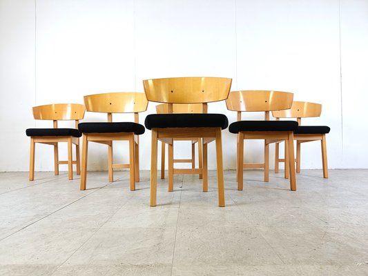 Vintage Ikea Dining Chairs by Niels Gammelgaard, 1990s, Set of 6-IRH-1781408