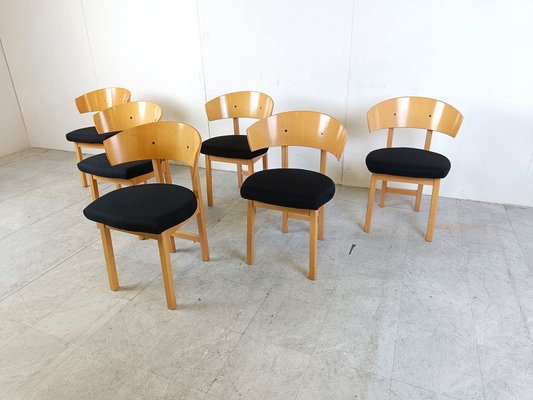 Vintage Ikea Dining Chairs by Niels Gammelgaard, 1990s, Set of 6-IRH-1781408