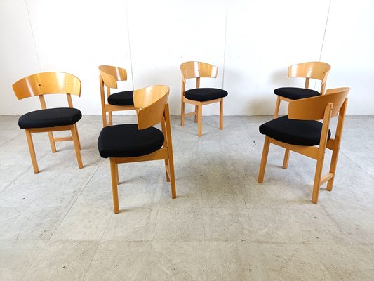 Vintage Ikea Dining Chairs by Niels Gammelgaard, 1990s, Set of 6-IRH-1781408