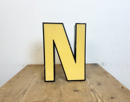 Vintage Illuminated Letter N, 1970s-CGF-1733987