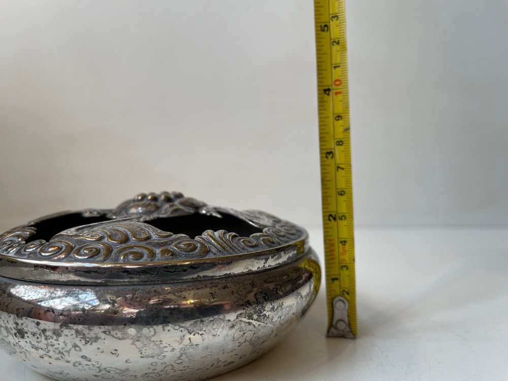 Vintage Incense Potpourri Jar with Swans, 1920s