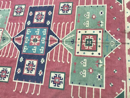 Vintage Indian Durhi Cotton Flat Rug-YMM-1061642