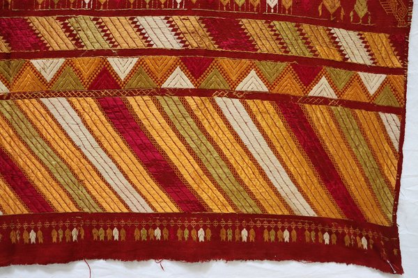 Vintage Indian Embroidered Pulkari Wall Hanging, 1920s-UZN-1451148