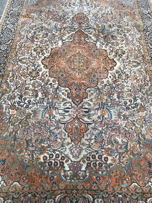 Vintage Indian Silk and Wool Rug-YMM-1141264