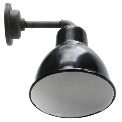 Vintage Industrial Black Enamel and Cast Iron Sconce-BLS-1092132