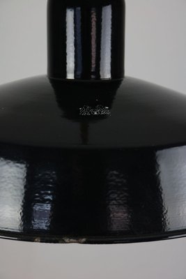 Vintage Industrial Black Enamel Pendant Lamp from Emo, 1960s-HGJ-625680