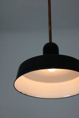 Vintage Industrial Black Enamel Pendant Lamp from Emo, 1960s-HGJ-625680