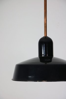 Vintage Industrial Black Enamel Pendant Lamp from Emo, 1960s-HGJ-625680