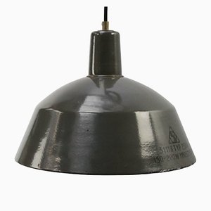 Vintage Industrial Brown Enamel Pendant Light-BLS-1150871