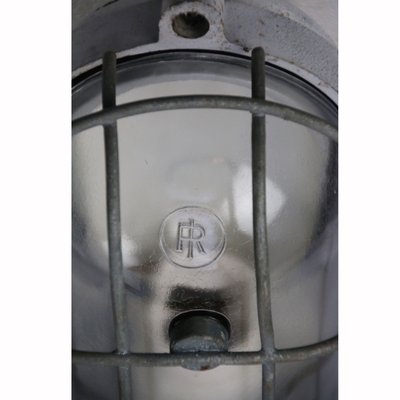 Vintage Industrial Cast Iron and Clear Glass Wall Lamp from Industria Rotterdam-BLS-2027193