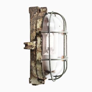 Vintage Industrial Cast Iron and Clear Glass Wall Lamps from Industria Rotterdam-BLS-2027200