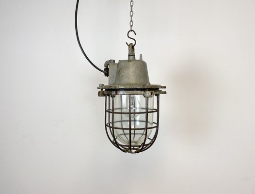 Vintage Industrial Cast Iron Pendant Light, 1960s-CGF-933401