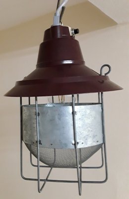 Vintage Industrial Ceiling Lamp, 1950s-HOI-1789361