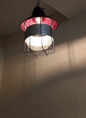 Vintage Industrial Ceiling Lamp, 1950s-HOI-1789361