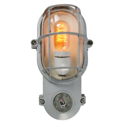 Vintage Industrial Clear Glass Sconce from Industria Rotterdam-BLS-564571