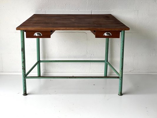 Vintage Industrial Console Table with Drawers-ALG-1350467