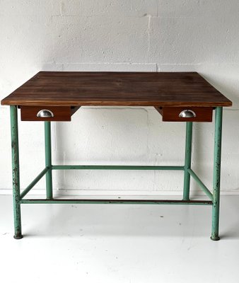 Vintage Industrial Console Table with Drawers-ALG-1350467