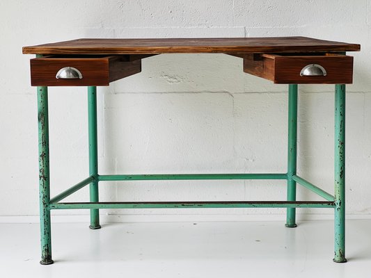 Vintage Industrial Console Table with Drawers-ALG-1350467