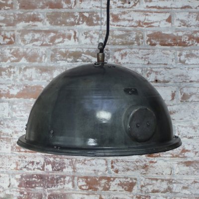 Vintage Industrial Dark Grey Enamel Pendant Lamps-BLS-1776349