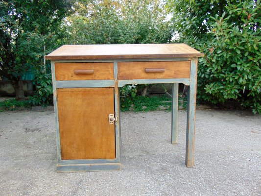 Vintage Industrial Desk in Wood, 1950s-GZF-1419834