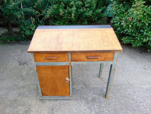 Vintage Industrial Desk in Wood, 1950s-GZF-1419834