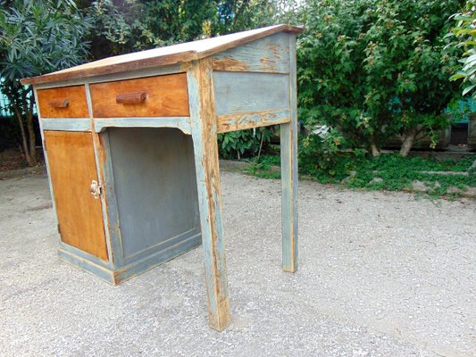 Vintage Industrial Desk in Wood, 1950s-GZF-1419834