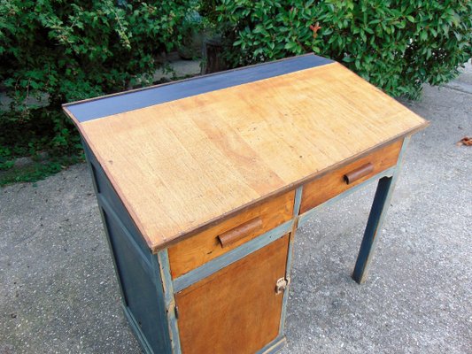 Vintage Industrial Desk in Wood, 1950s-GZF-1419834