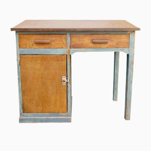 Vintage Industrial Desk in Wood, 1950s-GZF-1419834