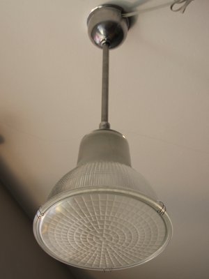 Vintage Industrial French Pendant Lamp from Holophane, 1940s-SY-1074350