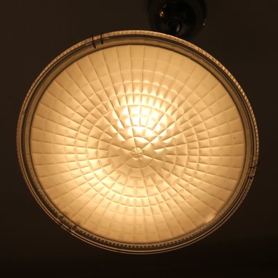 Vintage Industrial French Pendant Lamp from Holophane, 1940s-SY-1074350