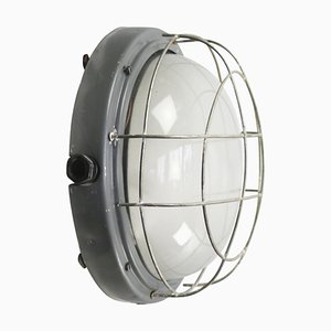 Vintage Industrial Frosted Glass Wall Light-BLS-1824738