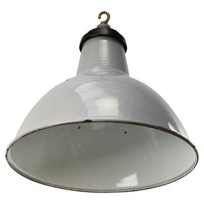 Vintage Industrial Gray Enamel British Pendant Light-BLS-782803