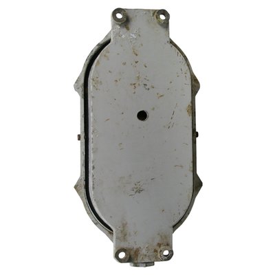 Vintage Industrial Gray Metal & Clear Glass Sconce from Industria Rotterdam-BLS-1150865