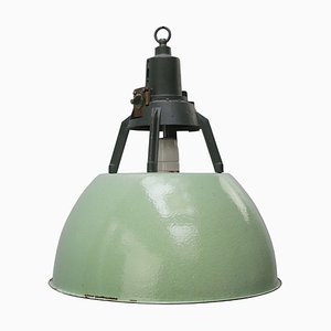 Vintage Industrial Green Enamel Pendant Light-BLS-1372990