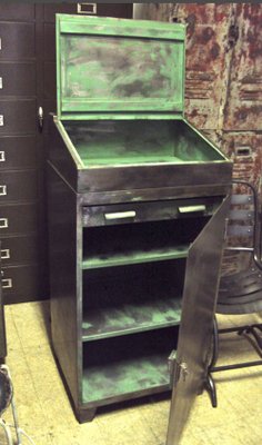 Vintage Industrial Iron Industrial Locker, 1950s-NA-1113182