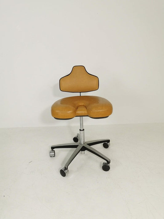 Vintage Industrial Leather Office Dental Chair by Chyres Virginia