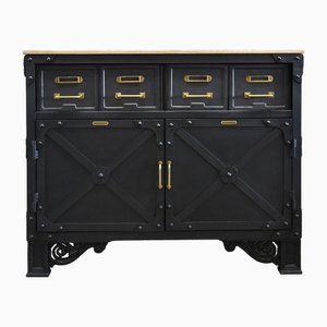 Vintage Industrial Oak Buffet-GU-1822287