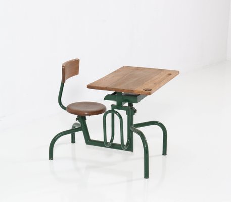 Vintage Industrial One Seat School Desk by Jean Prouvé-MY-1122283