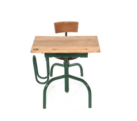 Vintage Industrial One Seat School Desk by Jean Prouvé-MY-1122283