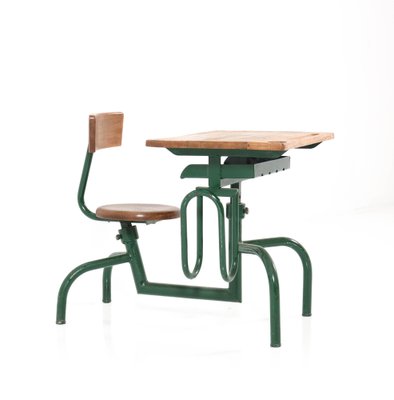 Vintage Industrial One Seat School Desk by Jean Prouvé-MY-1122283