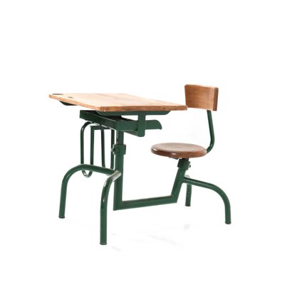 Vintage Industrial One Seat School Desk by Jean Prouvé-MY-1122283