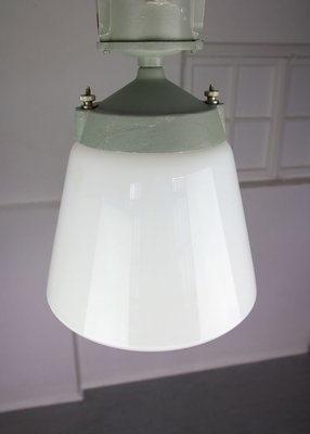 Vintage Industrial Opaline Glass Pendant Lamp, 1970s-HGJ-728080