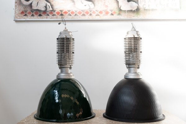 Vintage Industrial Pendant Lamps, 1990s, Set of 9-KNM-2021082