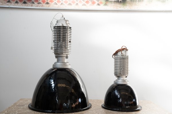 Vintage Industrial Pendant Lamps, 1990s, Set of 9-KNM-2021082