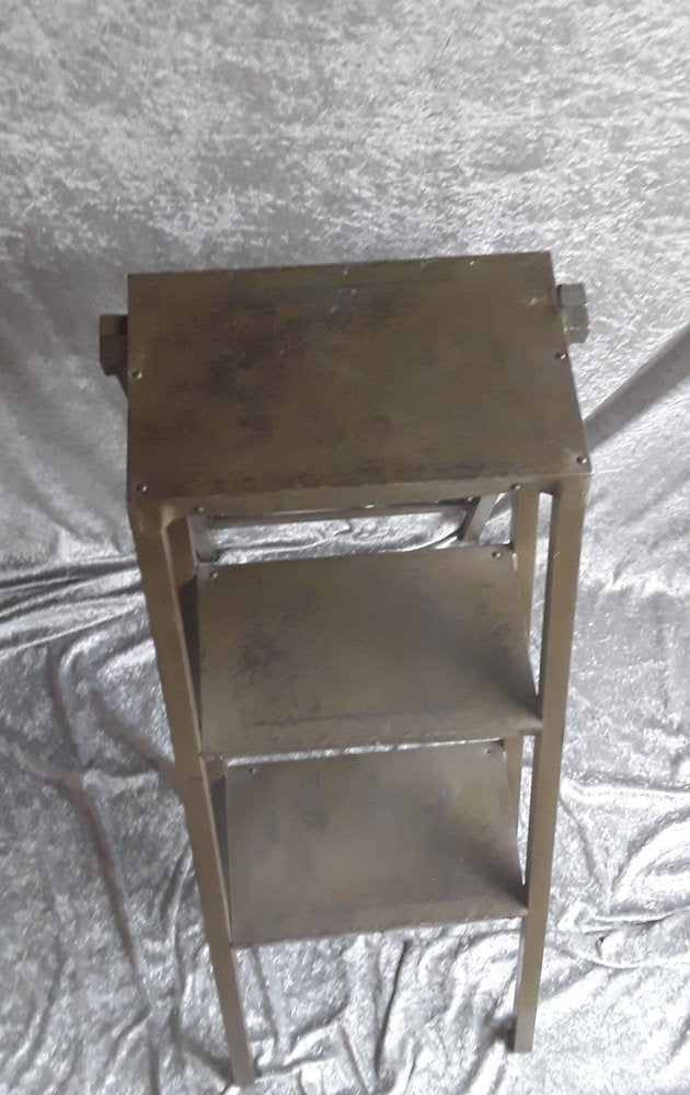 Vintage Industrial Step Ladder in Metal, 1950s