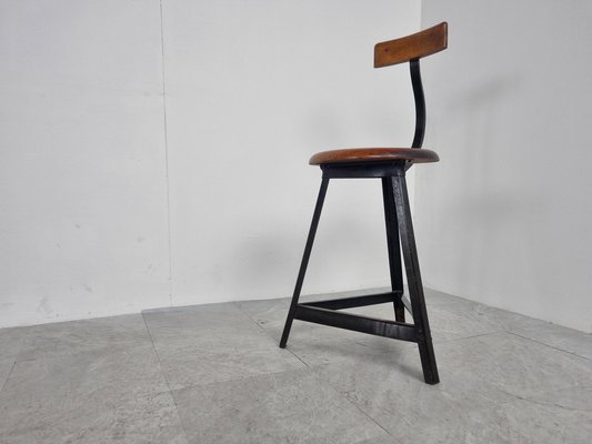 Vintage Industrial Stool, 1950s-IRH-1315722