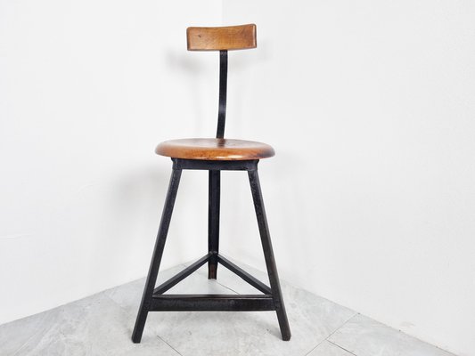 Vintage Industrial Stool, 1950s-IRH-1315722