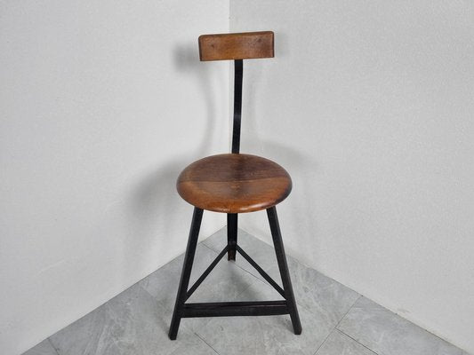 Vintage Industrial Stool, 1950s-IRH-1315722