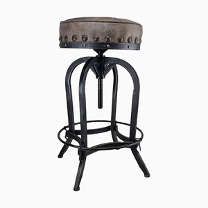 Vintage Industrial Stool with Swivel Seat-TCS-1315030